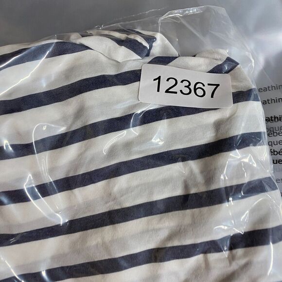 Old Navy Blouse Women M Medium White Striped Sleeveless Round Neck Rayon Casual - Picture 9 of 9